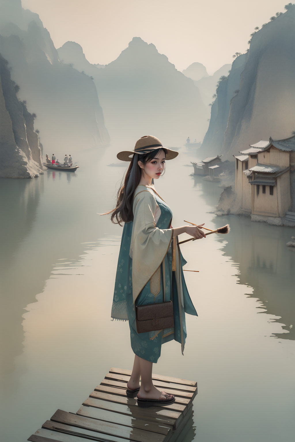 16568-241478634-(1girl_1.2),Standing on a high platform to enjoy the beautiful scenery,(looking at viewer_1.2),human figures in traditional garb.png